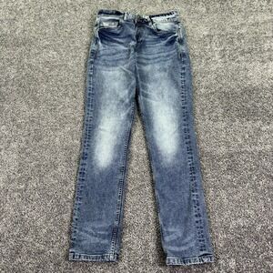 Cultura Slim Jeans Mens 28x30 Blue Denim Medium Wash Casual Pockets Work Logo